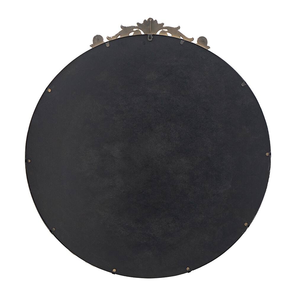 36" x 39" Round Gold Mirror, Wall Mounted Mirror with Metal Frame for